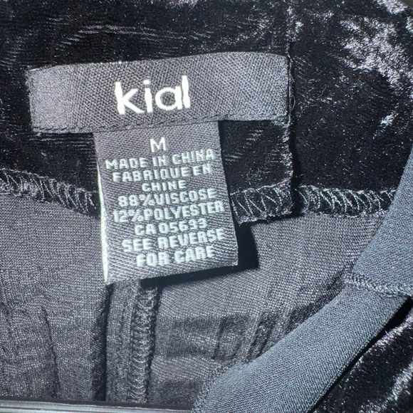 Women's Kial Top Black Velvet Ruffle Grunger Wimsigoth Witchy M Lined - Picture 8 of 14